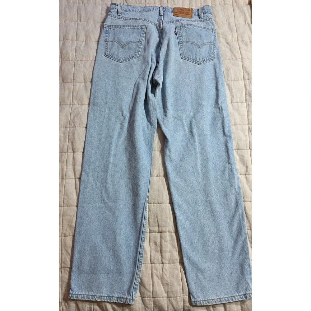 Vtg Levis 550 Jeans Mens 36x32 Blue Denim Red Tab Relaxed Light Wash‎ Y2K